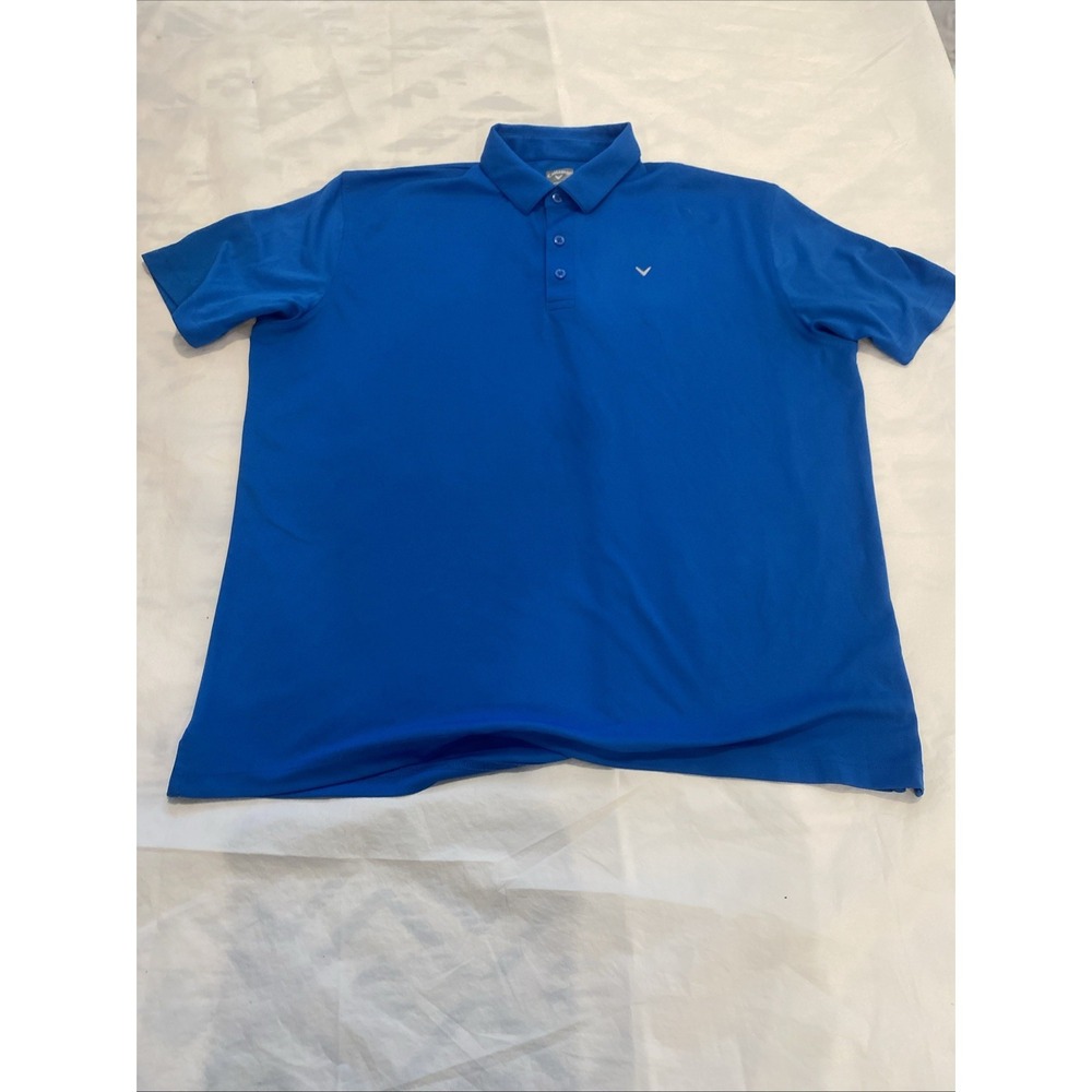 Callaway Opti Dri Golf Polo Shirt Adult XL Blue Moisture Wicking Performance